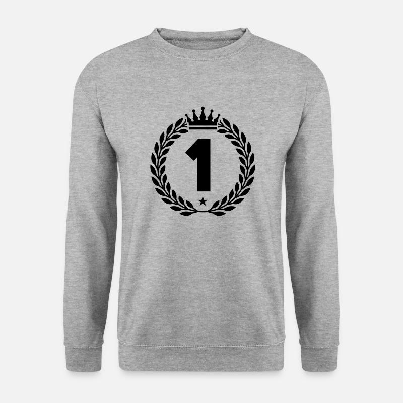1 krone - Unisex Pullover - Weißgrau meliert