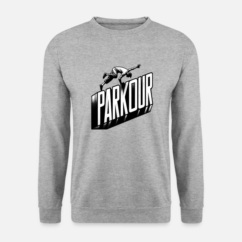 Parkour - Unisex Pullover - Weißgrau meliert
