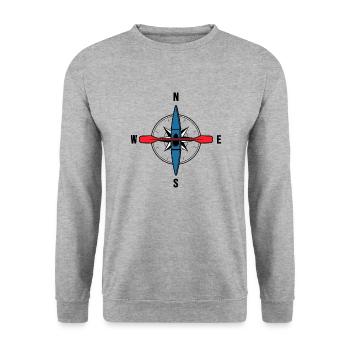 Kayak, Canoe, Paddling, River-Adventure - Unisex Sweatshirt - salt & pepper - Front - Alina (178cm) & Michal (187cm)