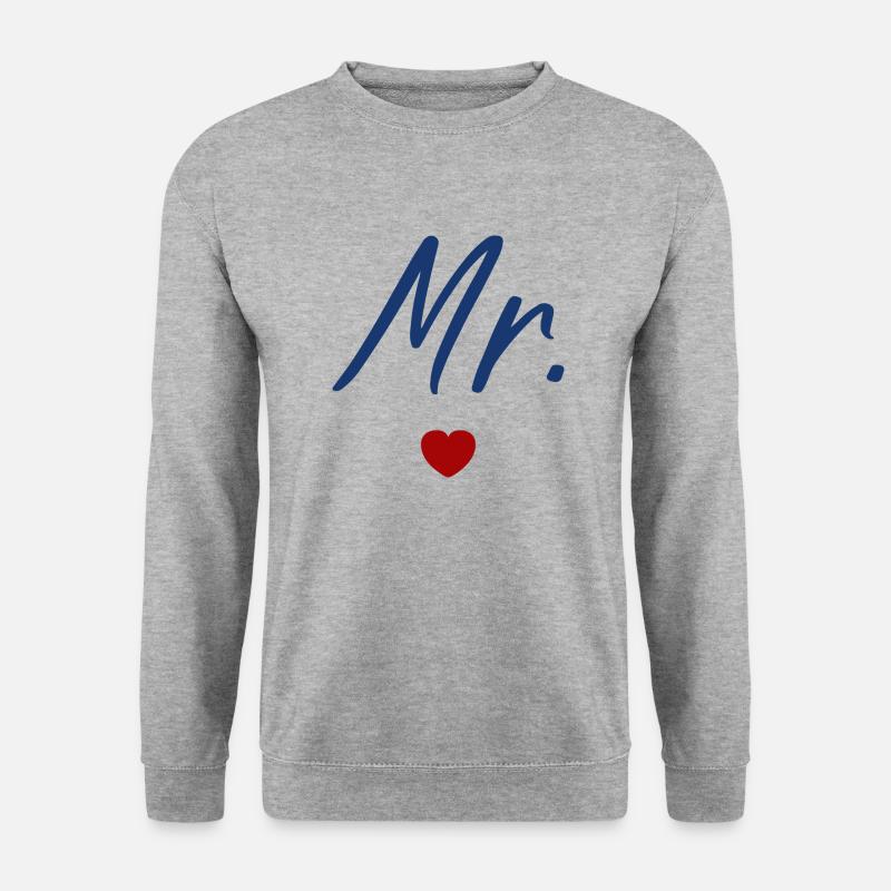 Herr - Unisex Pullover - Weißgrau meliert