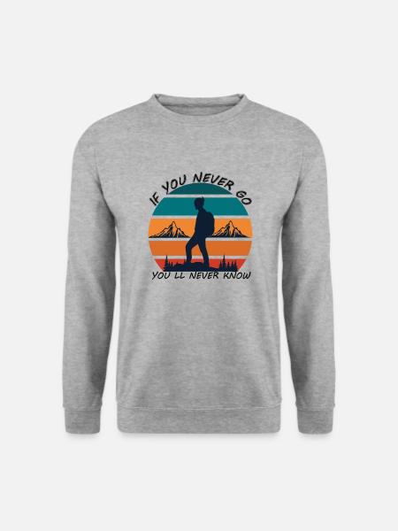 Trevel NOW - Unisex Pullover - Weißgrau meliert