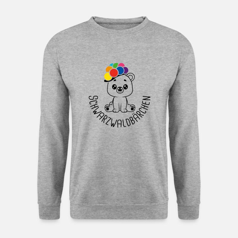 Schwarzwaldbärchen - Unisex Pullover - Weißgrau meliert