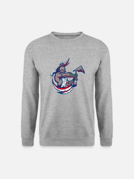 indianer - Unisex Pullover - Weißgrau meliert