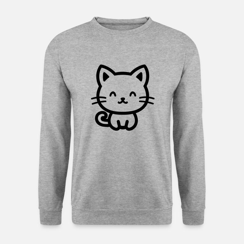 cat - Unisex Sweatshirt - salt & pepper