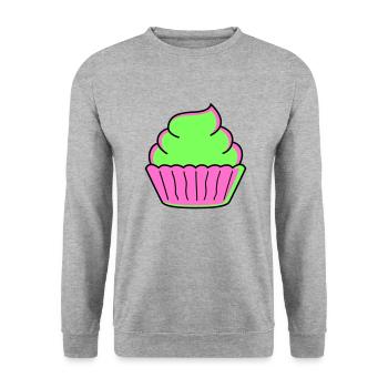 Cupcake - Sweat-shirt Unisexe - gris chiné - Devant - Alina (178cm) & Michal (187cm)