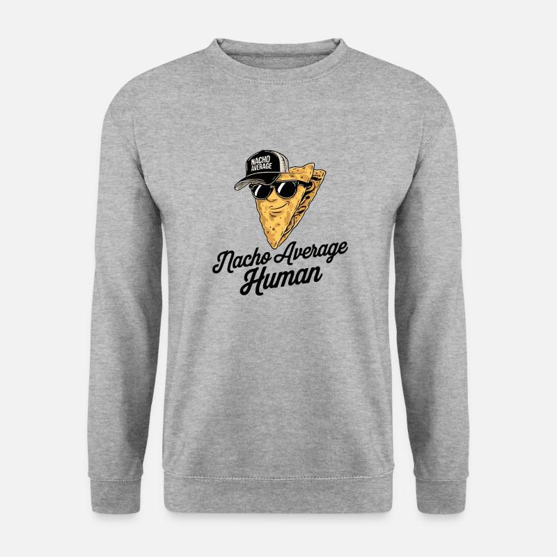 Nacho Durchschnittlicher Mensch - Unisex Pullover - Weißgrau meliert