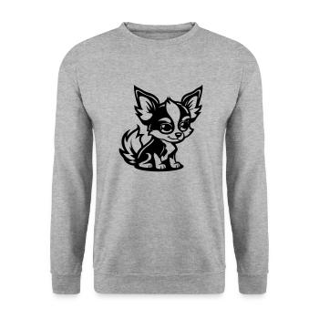 Dog Comic - Unisex Sweatshirt - salt & pepper - Front - Alina (178cm) & Michal (187cm)
