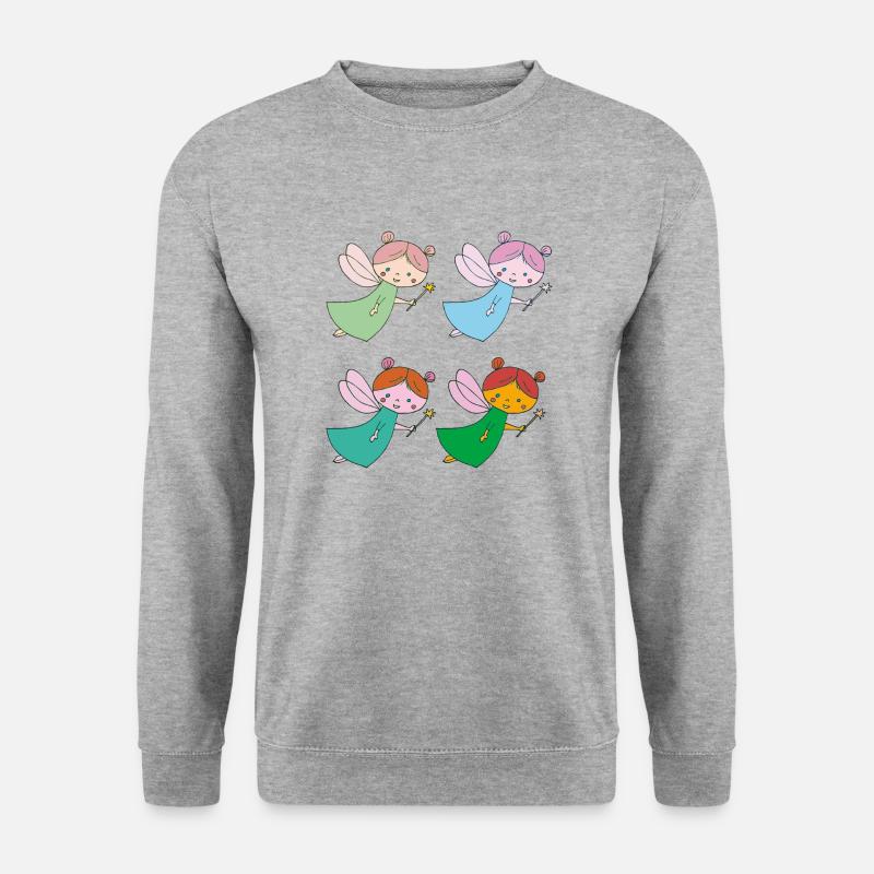 fee 4fach bunt - Unisex Pullover - Weißgrau meliert
