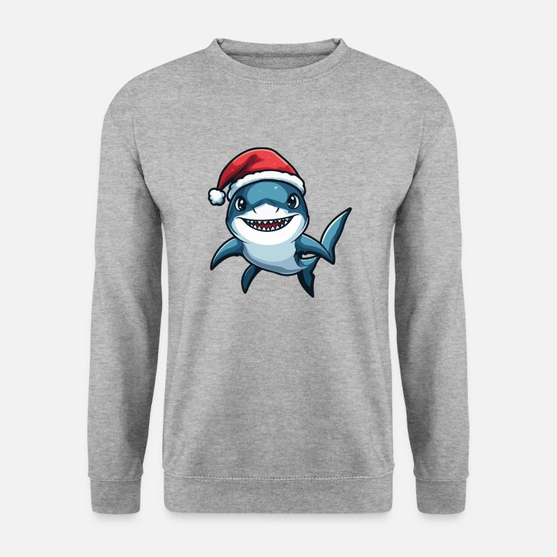 Hai Weihnachten - Unisex Pullover - Weißgrau meliert