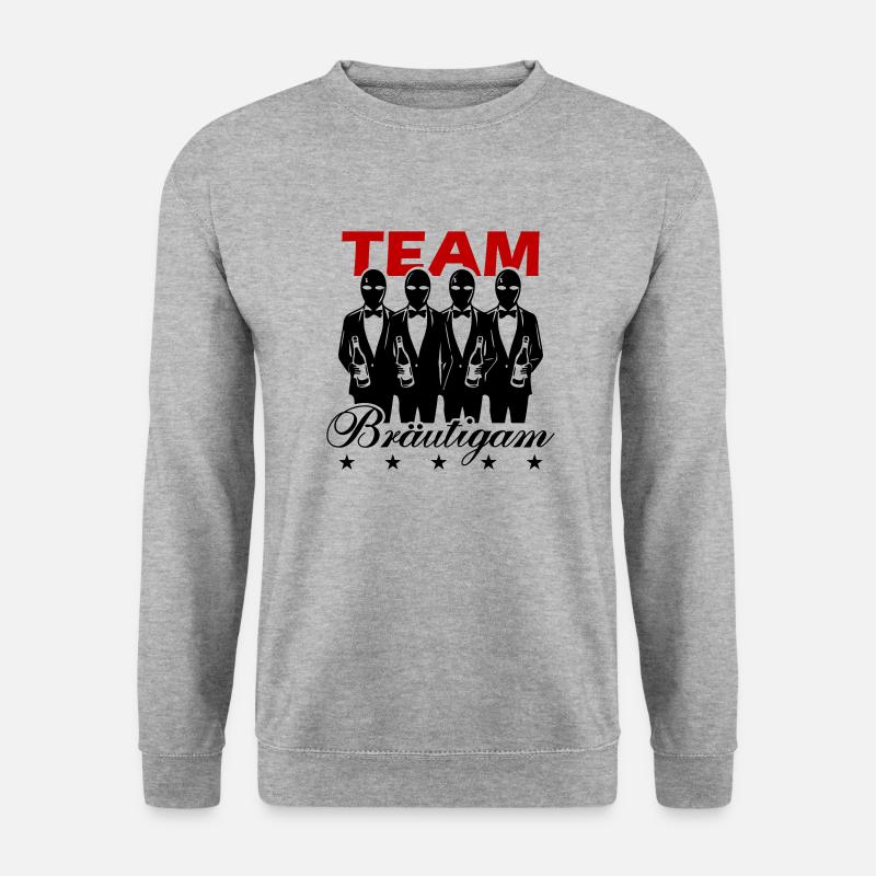 Team Bräutigam - Unisex Pullover - Weißgrau meliert