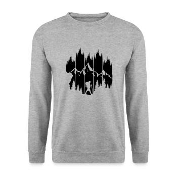 trip - Unisex Sweatshirt - salt & pepper - Front - Alina (178cm) & Michal (187cm)