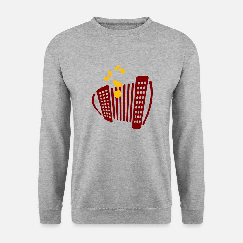 Harmonika - Unisex Pullover - Weißgrau meliert