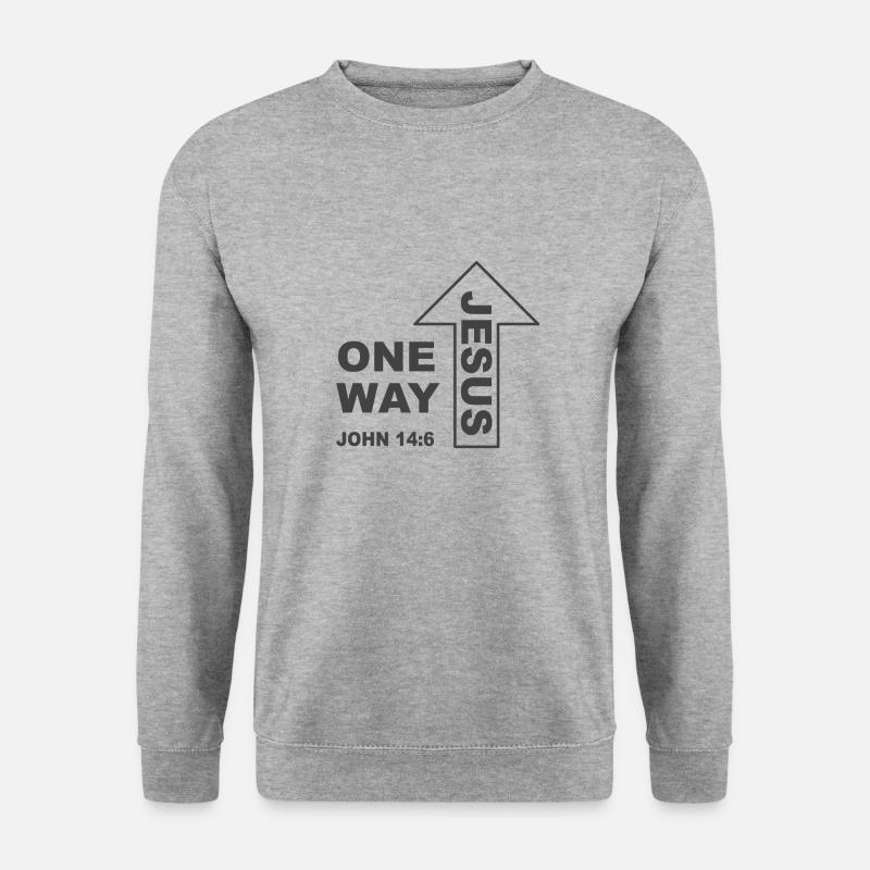 Christian Design One Way Jesus - Unisex Sweatshirt - salt & pepper