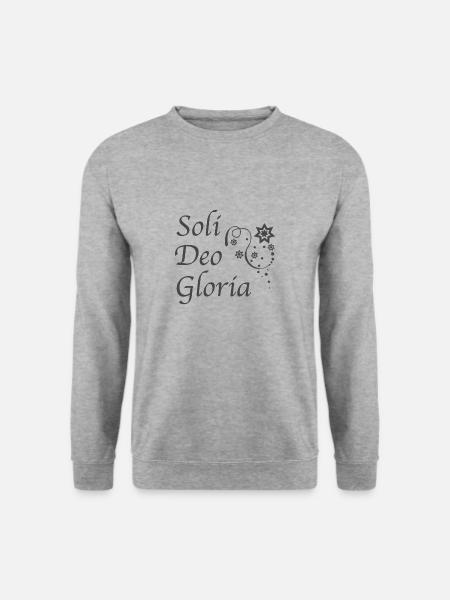 Christian Design Soli Deo Gloria meaning Glory to - Unisex Sweatshirt - salt & pepper