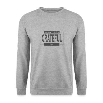 Christian Design Grateful - Unisex Sweatshirt - salt & pepper - Front - Alina (178cm) & Michal (187cm)