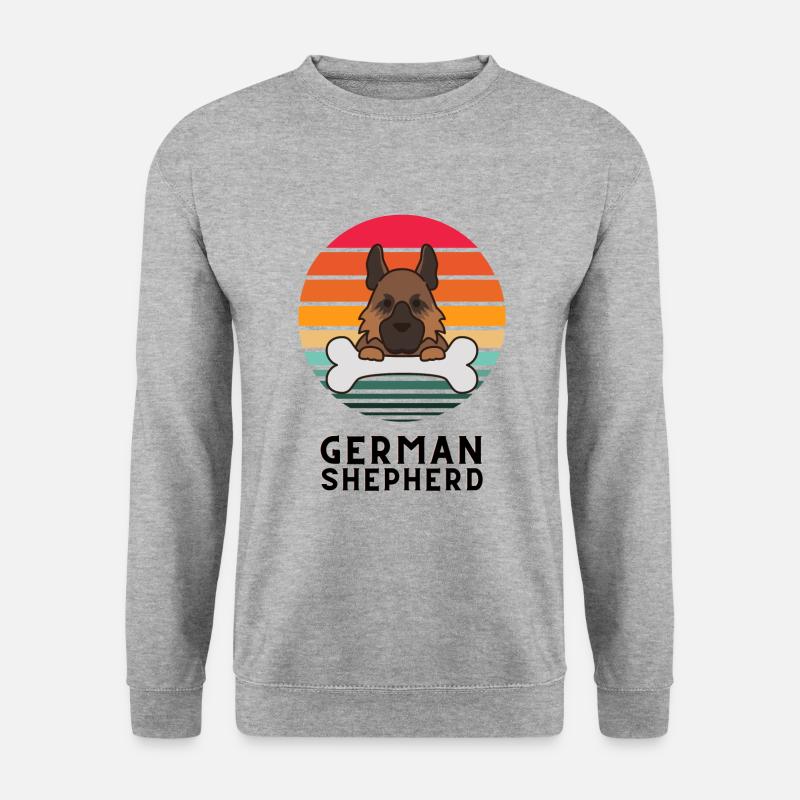 German Shepherd Fanshirt für Hundebesitzer - Unisex Pullover - Weißgrau meliert