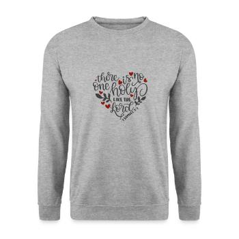 Design chrétien Personne de saint comme le Seigneur - Sweat-shirt Unisexe - gris chiné - Devant - Alina (178cm) & Michal (187cm)