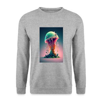 Zombie Frozen - Unisex Sweatshirt - salt & pepper - Front - Alina (178cm) & Michal (187cm)