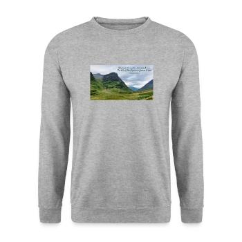 Wherever I wander wherever I rove - Highlands - Unisex Sweatshirt - salt & pepper - Front - Alina (178cm) & Michal (187cm)