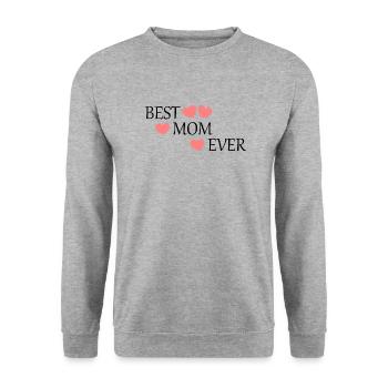 Saying Mother's Day Best Mom in the World Mother's Day Mom - Unisex Sweatshirt - salt & pepper - Front - Alina (178cm) & Michal (187cm)
