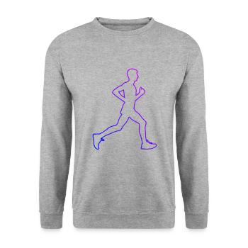 Cross Country Running Course Jogging Femme - Sweat-shirt Unisexe - gris chiné - Devant - Alina (178cm) & Michal (187cm)