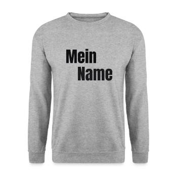 Mein Name - Unisex Pullover - Weißgrau meliert - Vorne - Alina (178cm) & Michal (187cm)