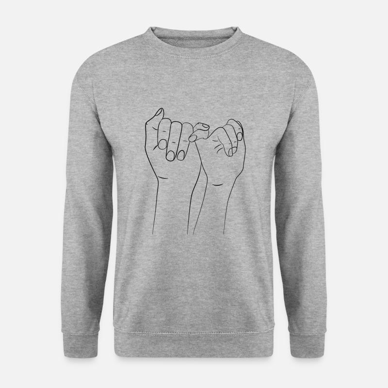 Hände - Unisex Pullover - Weißgrau meliert
