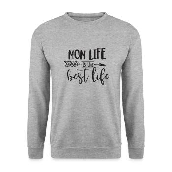 maman - Sweat-shirt Unisexe - gris chiné - Devant - Alina (178cm) & Michal (187cm)