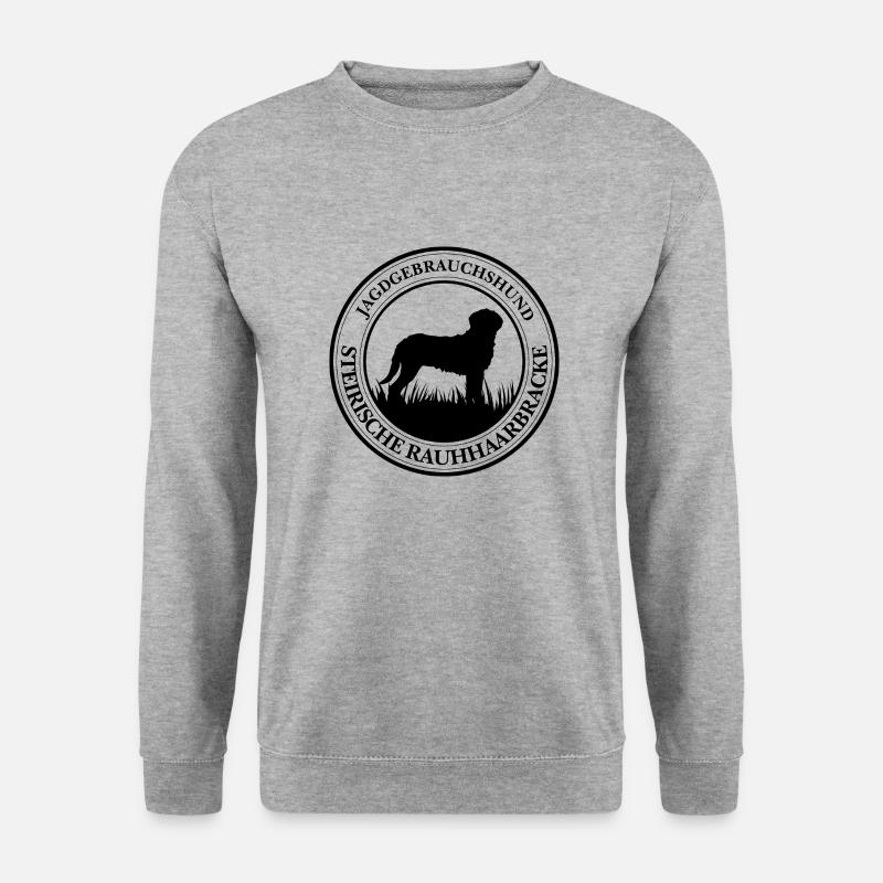 Steirische Rauhhaarbracke Jagdgebrauchshund Hunde - Unisex Pullover - Weißgrau meliert