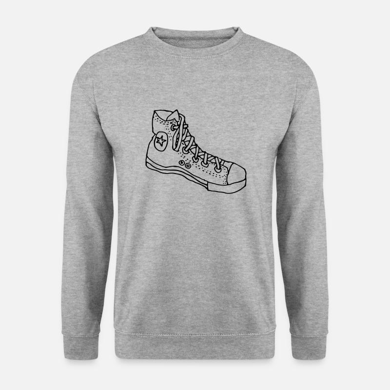 Turnschuh - Unisex Pullover - Weißgrau meliert