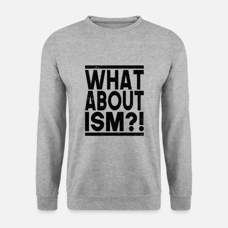 WHATABOUTISM grunge what about Geschenk Geburtstag - Unisex Pullover - Weißgrau meliert