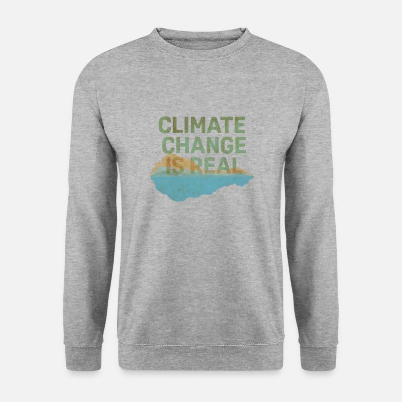 Climate change is real - Unisex Sweatshirt - salt & pepper