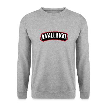 knallhart | nichts für Weicheier - Unisex Pullover - Weißgrau meliert - Vorne - Alina (178cm) & Michal (187cm)