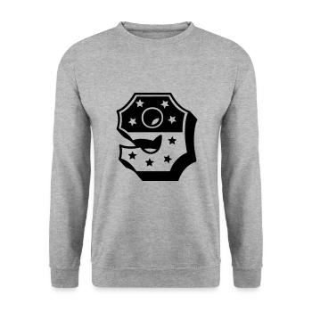 9 - Unisex Sweatshirt - salt & pepper - Front - Alina (178cm) & Michal (187cm)