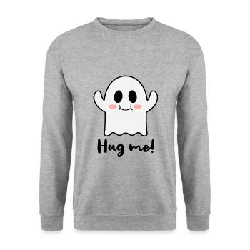 Hug moi! doux esprit - Sweat-shirt Unisexe - gris chiné - Devant - Alina (178cm) & Michal (187cm)
