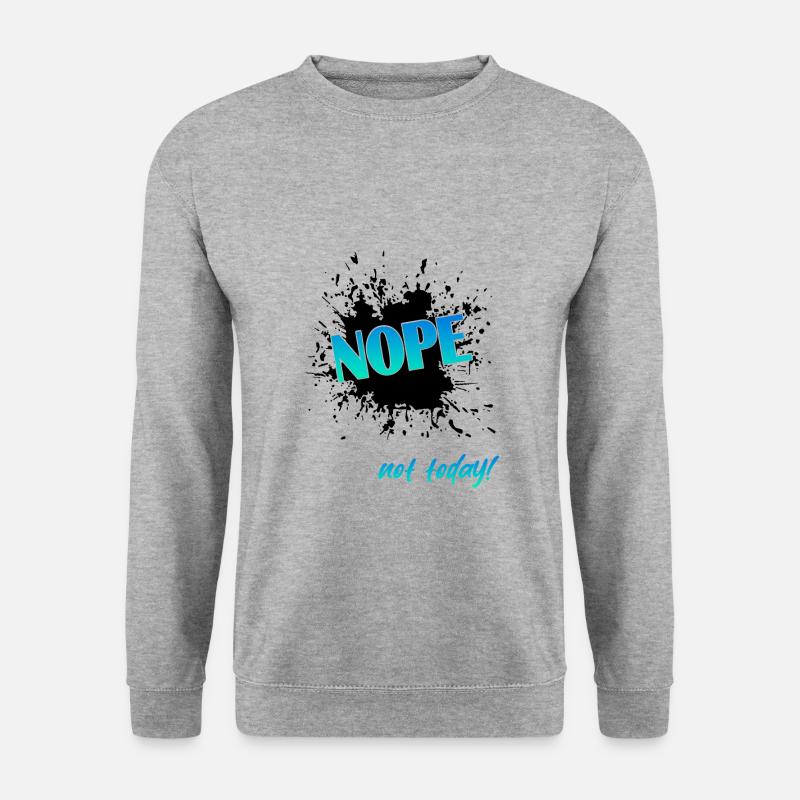 Nope - Unisex Pullover - Weißgrau meliert