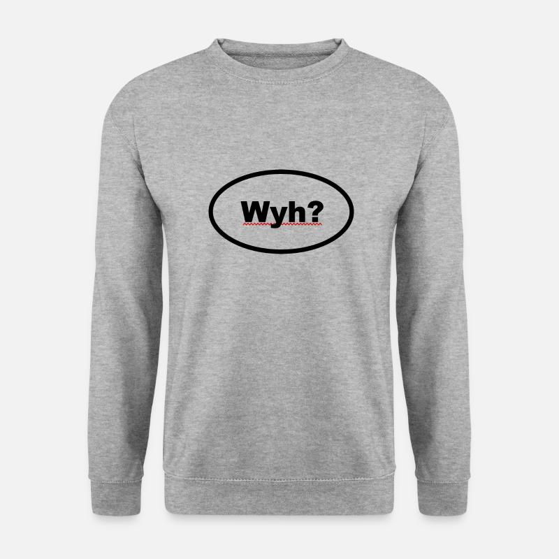 Warum? Fehler - Unisex Pullover - Weißgrau meliert