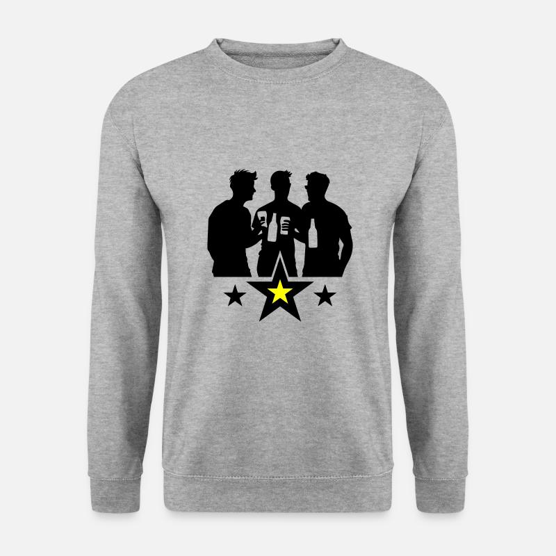Team Bier Mannschaft - Unisex Pullover - Weißgrau meliert