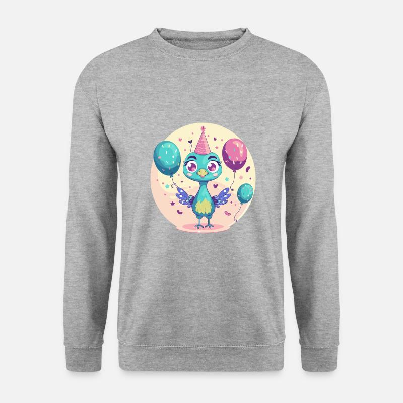 Peacock Bird Birthday Comic - Unisex Sweatshirt - salt & pepper
