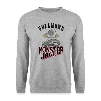 Wels Jäger - Unisex Pullover - Weißgrau meliert - Vorne - Alina (178cm) & Michal (187cm)