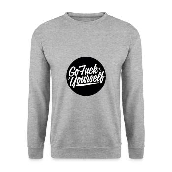 Go fuck yourself - Shirt print Font Typo - Unisex Sweatshirt - salt & pepper - Front - Alina (178cm) & Michal (187cm)