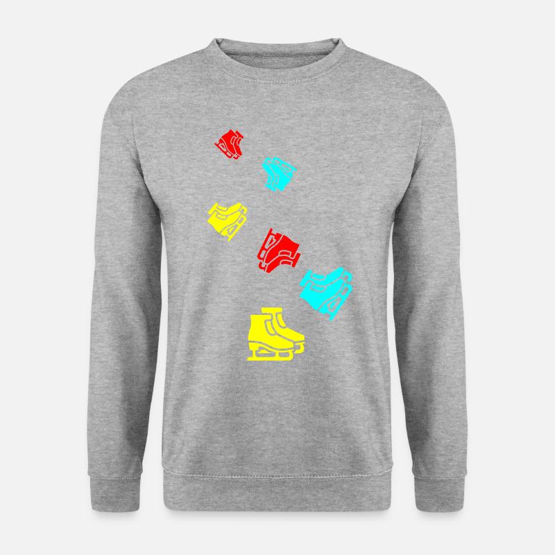Inliner Icon Symbol - Unisex Pullover - Weißgrau meliert