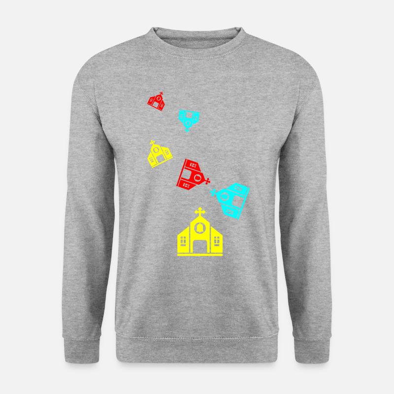 Kirche glaube - Unisex Pullover - Weißgrau meliert
