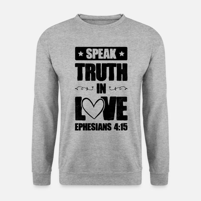 bibel liebe verse - Unisex Pullover - Weißgrau meliert