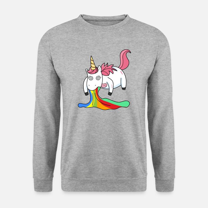 Einhorn - Unisex Pullover - Weißgrau meliert