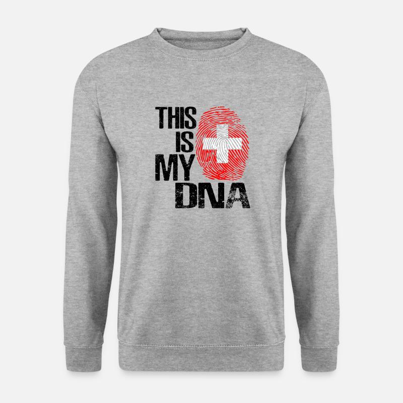 Schweiz T-shirt Geschenkidee - Unisex Pullover - Weißgrau meliert