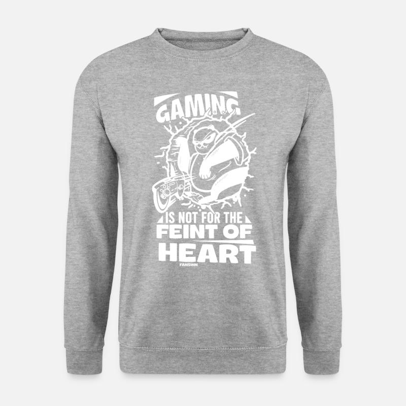 Gaming - Unisex Pullover - Weißgrau meliert