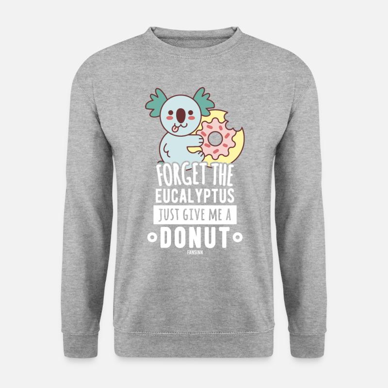 Koala Donut Eukalyptus Australien - Unisex Pullover - Weißgrau meliert