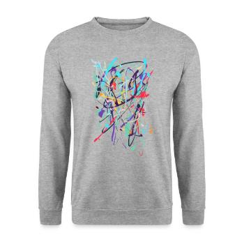 Résumé - Sweat-shirt Unisexe - gris chiné - Devant - Alina (178cm) & Michal (187cm)