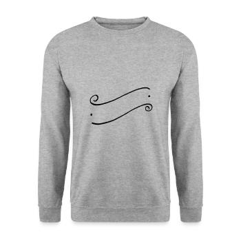 Decoration sketch line - Unisex Sweatshirt - salt & pepper - Front - Alina (178cm) & Michal (187cm)